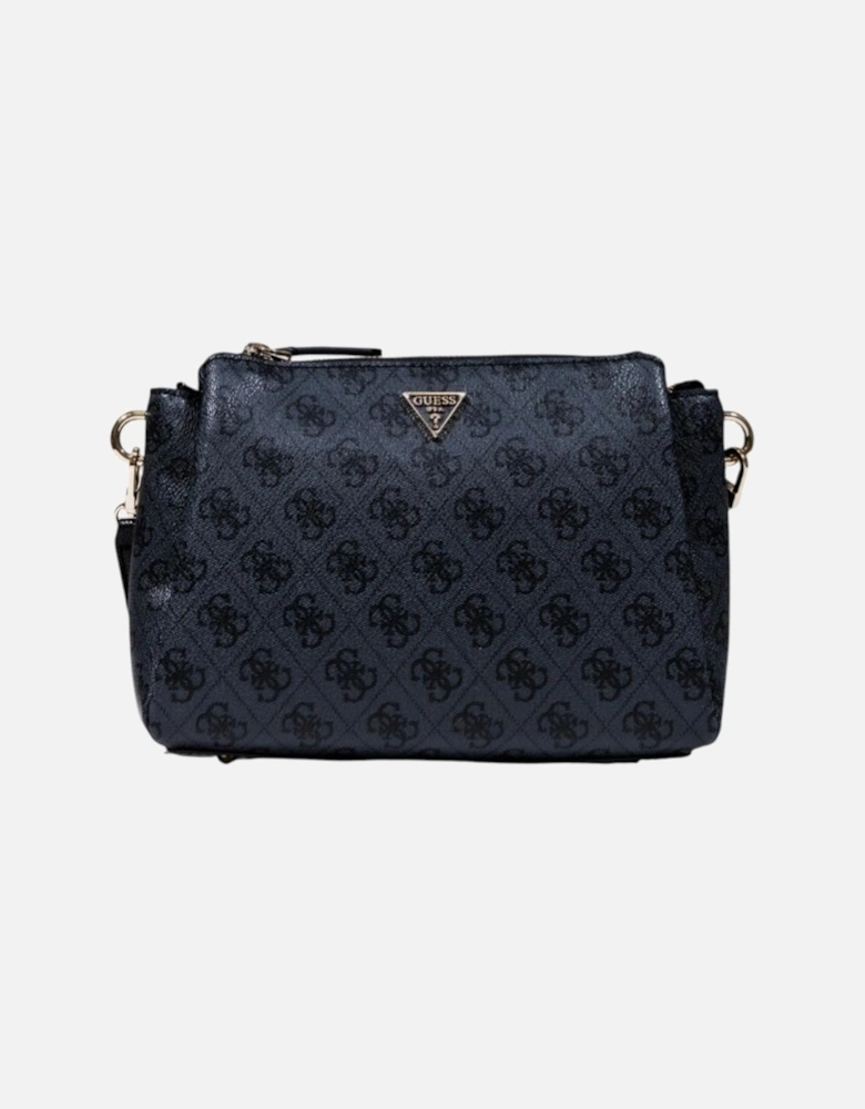 Zip Fastening Shoulder Bag with Inside Pockets Women - Black