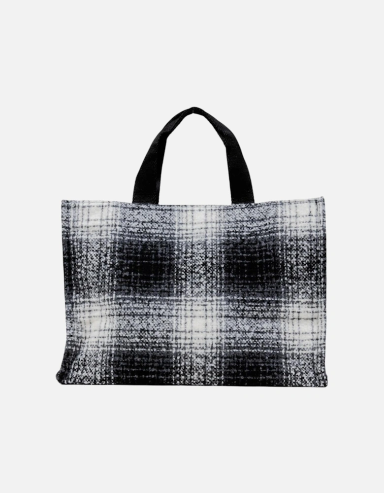 Checked Handbag with Shoulder Strap Women - Black Bags