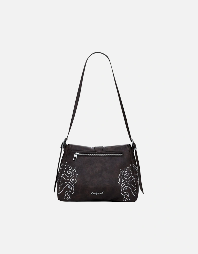 Handbag with Automatic Button Fastening Women - Brown Bags