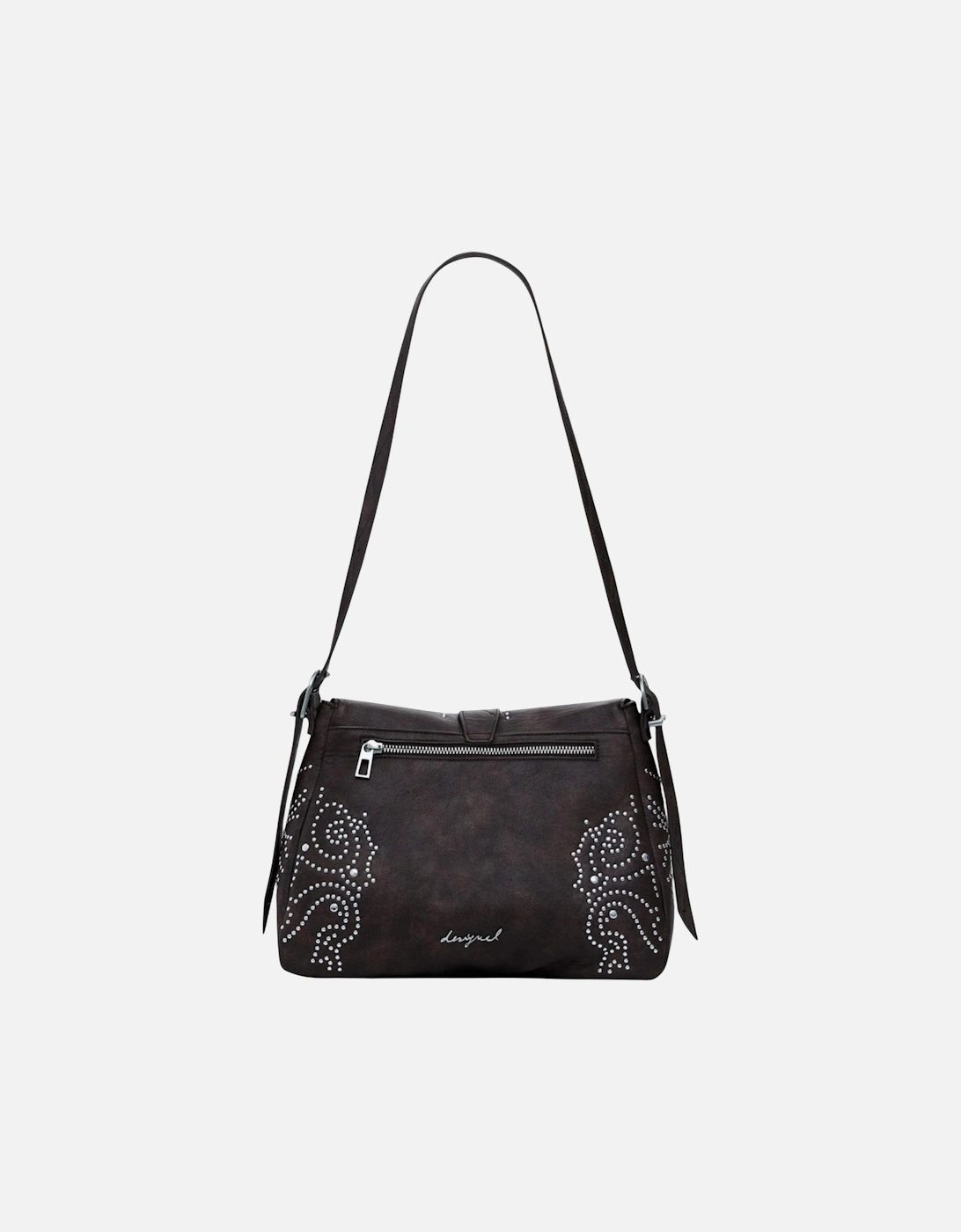 Handbag with Automatic Button Fastening Women - Brown Bags