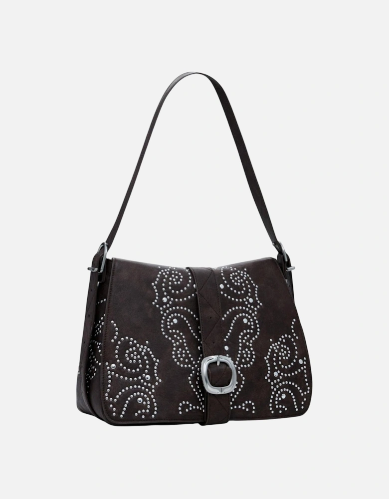 Handbag with Automatic Button Fastening Women - Brown Bags