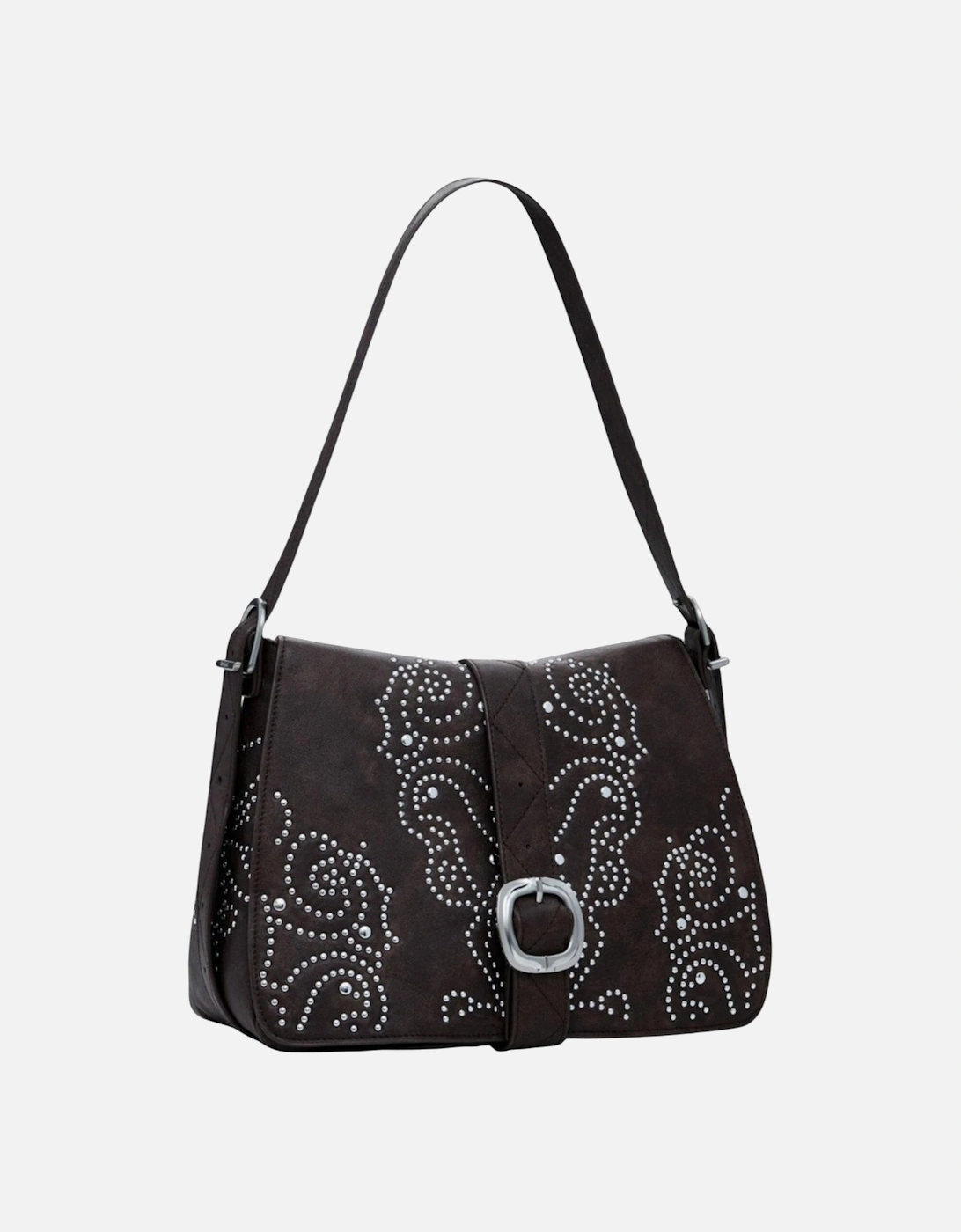 Handbag with Automatic Button Fastening Women - Brown Bags