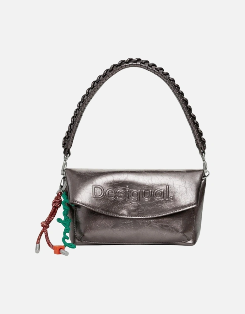 Handbag with Shoulder Strap and Inside Pocket Women - Silver Bags
