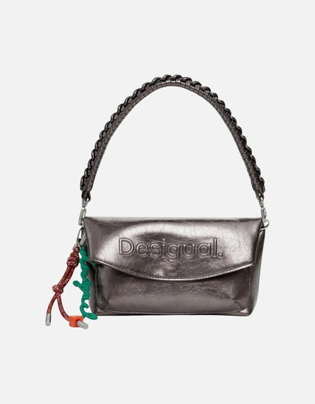 Handbag with Shoulder Strap and Inside Pocket Women - Silver Bags, 4 of 3