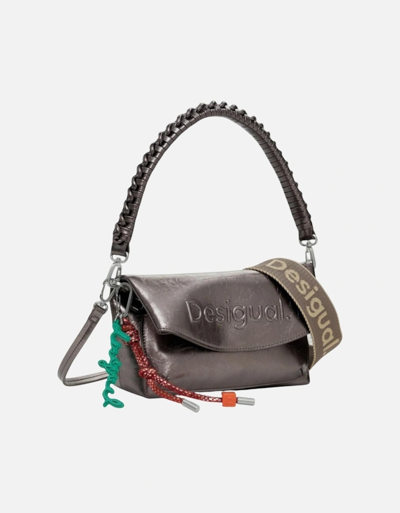 Handbag with Shoulder Strap and Inside Pocket Women - Silver Bags