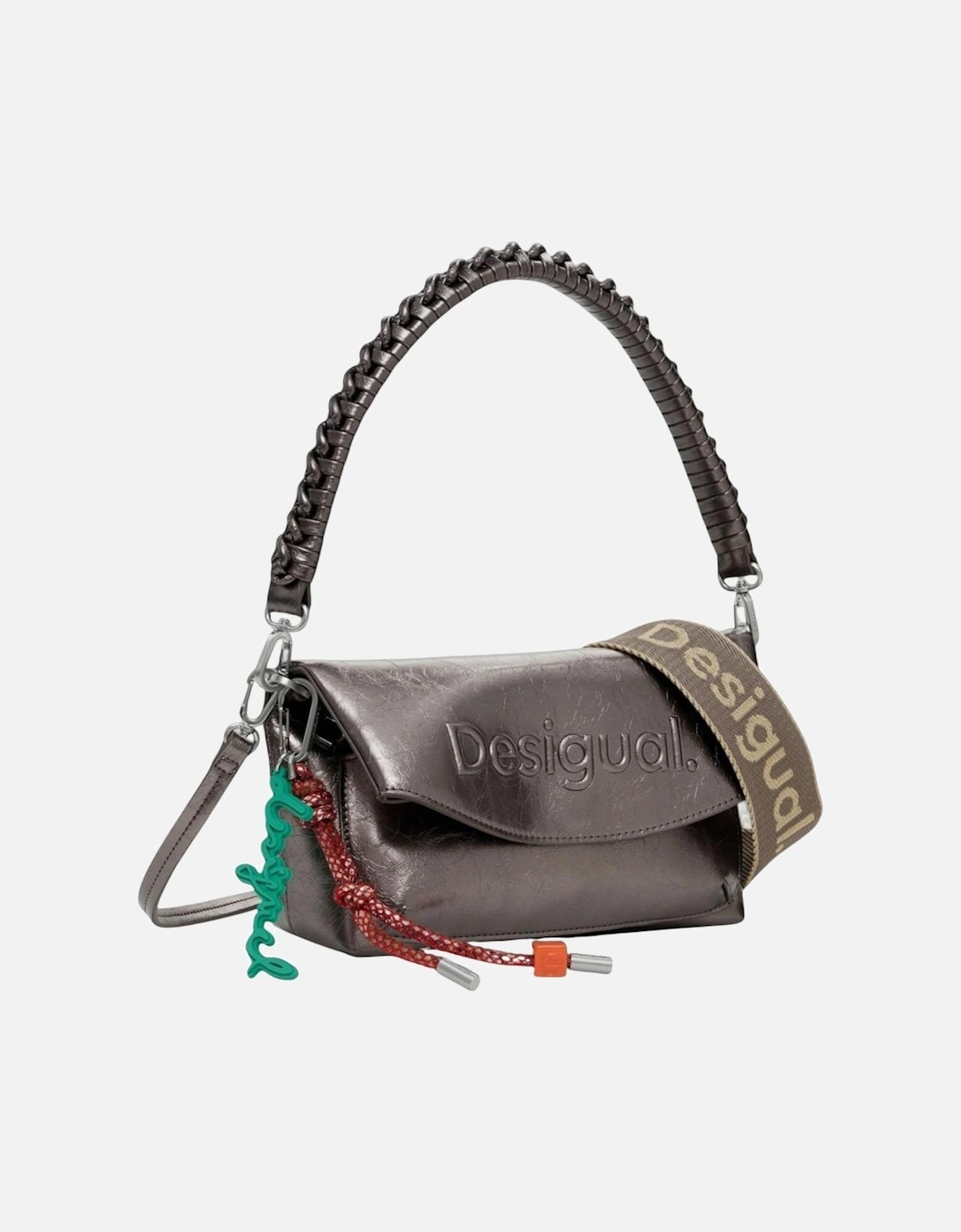 Handbag with Shoulder Strap and Inside Pocket Women - Silver Bags