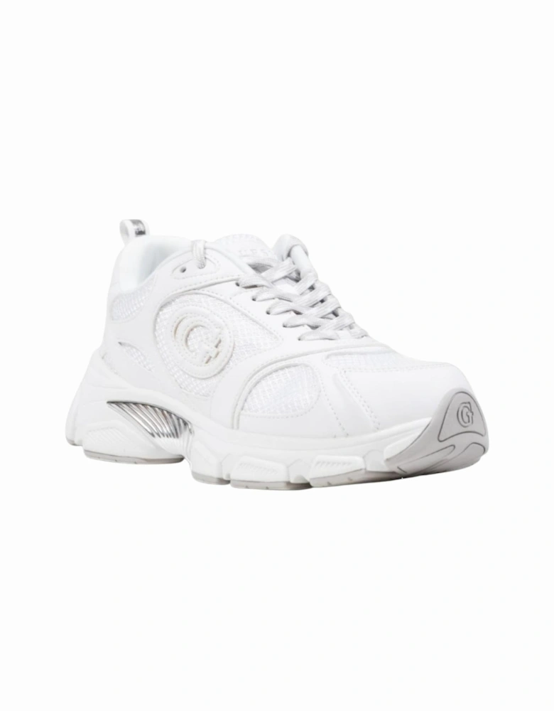 Sporty Slip-On Lace-Up Sneakers Women - White