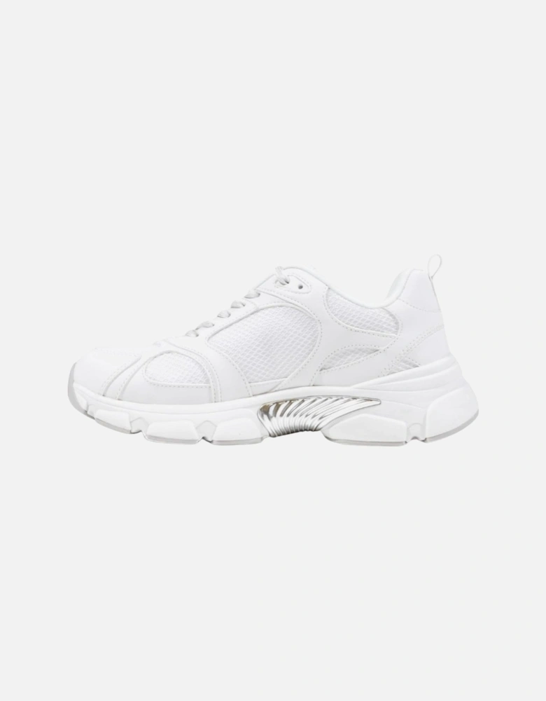 Sporty Slip-On Lace-Up Sneakers Women - White