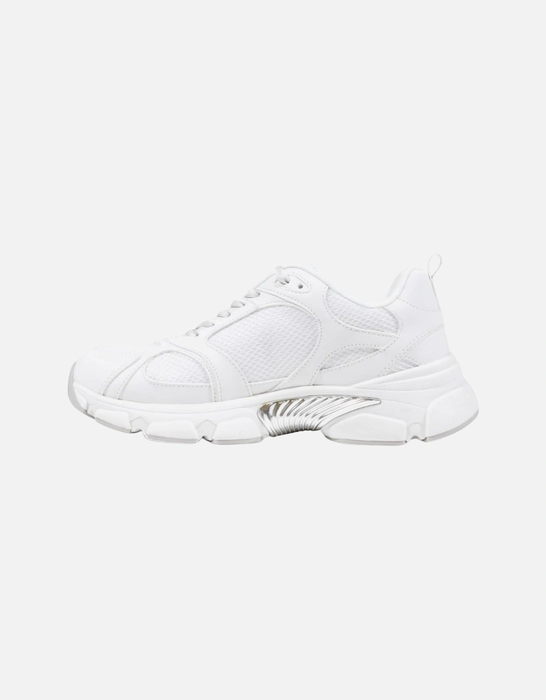 Sporty Slip-On Lace-Up Sneakers Women - White