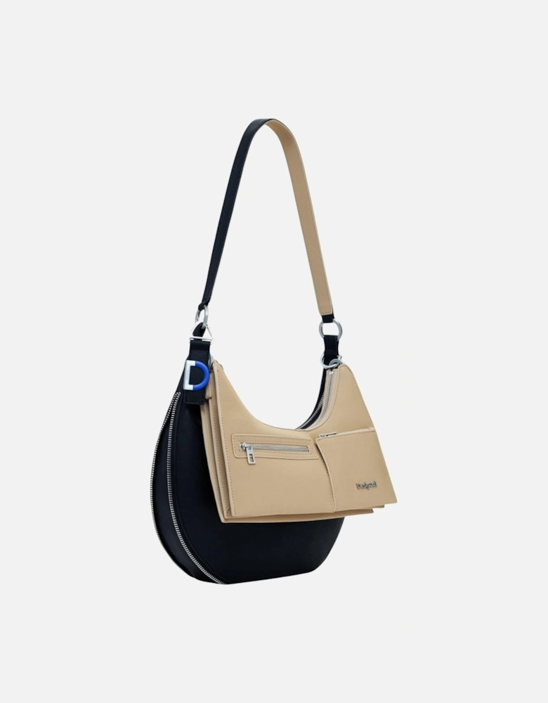Handbag with Zip and Multiple Pockets Women - Black Bags