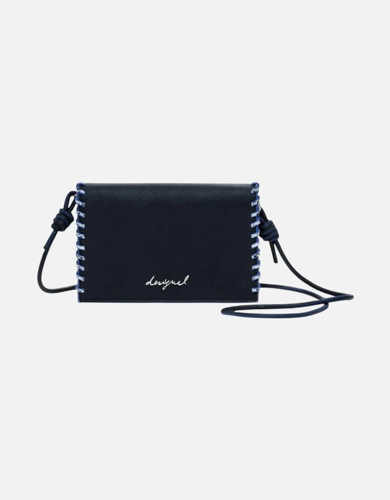 Automatic Button Shoulder Bag with Inside Pockets Women - Black