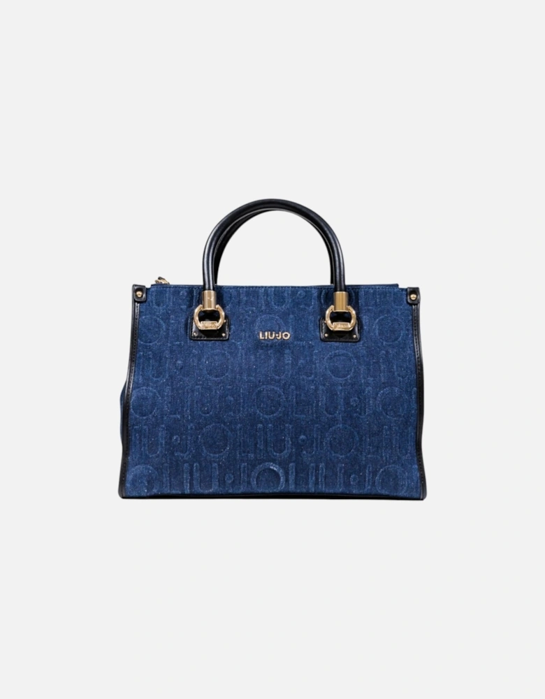 Handbag with Shoulder Strap and Zip Women - Blue Bags