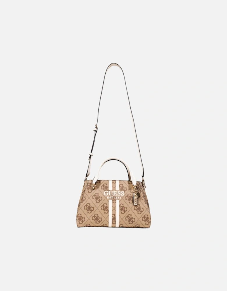 Handbag with Shoulder Strap and Zip Closure Women - Beige Bags
