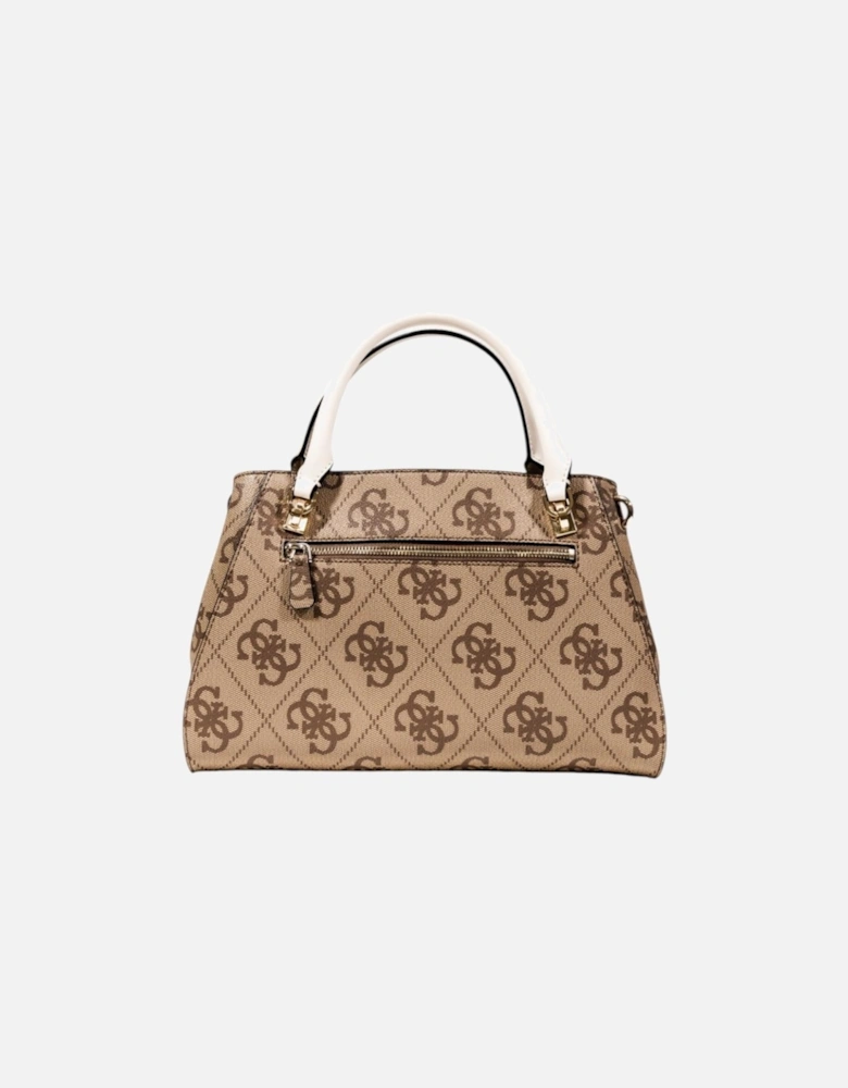 Handbag with Shoulder Strap and Zip Closure Women - Beige Bags