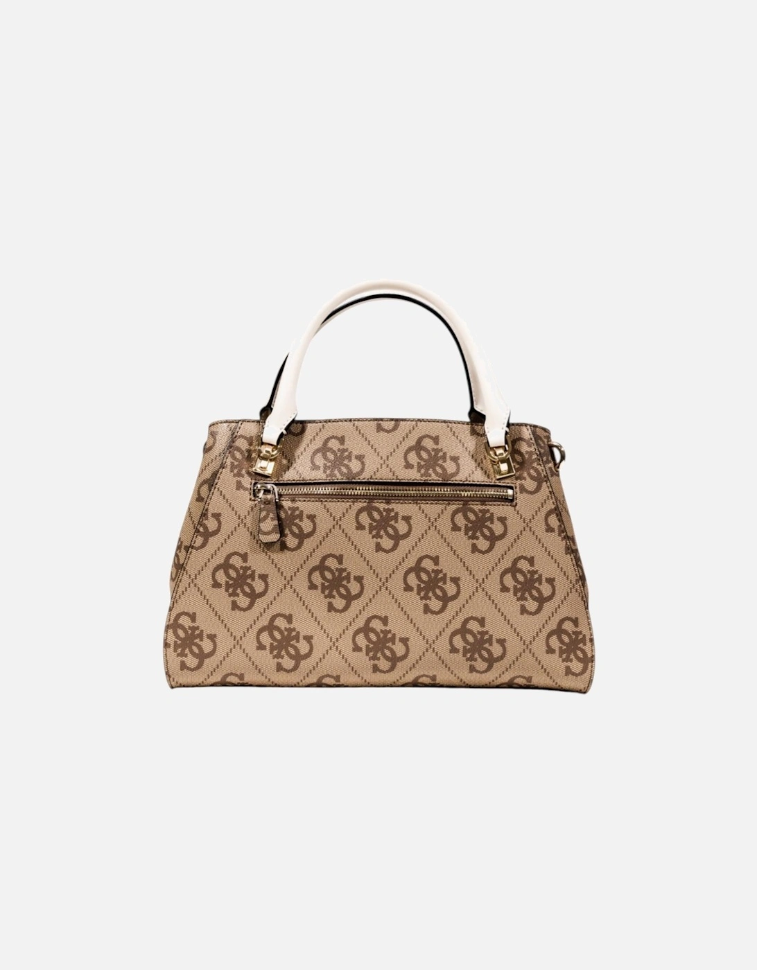 Handbag with Shoulder Strap and Zip Closure Women - Beige Bags
