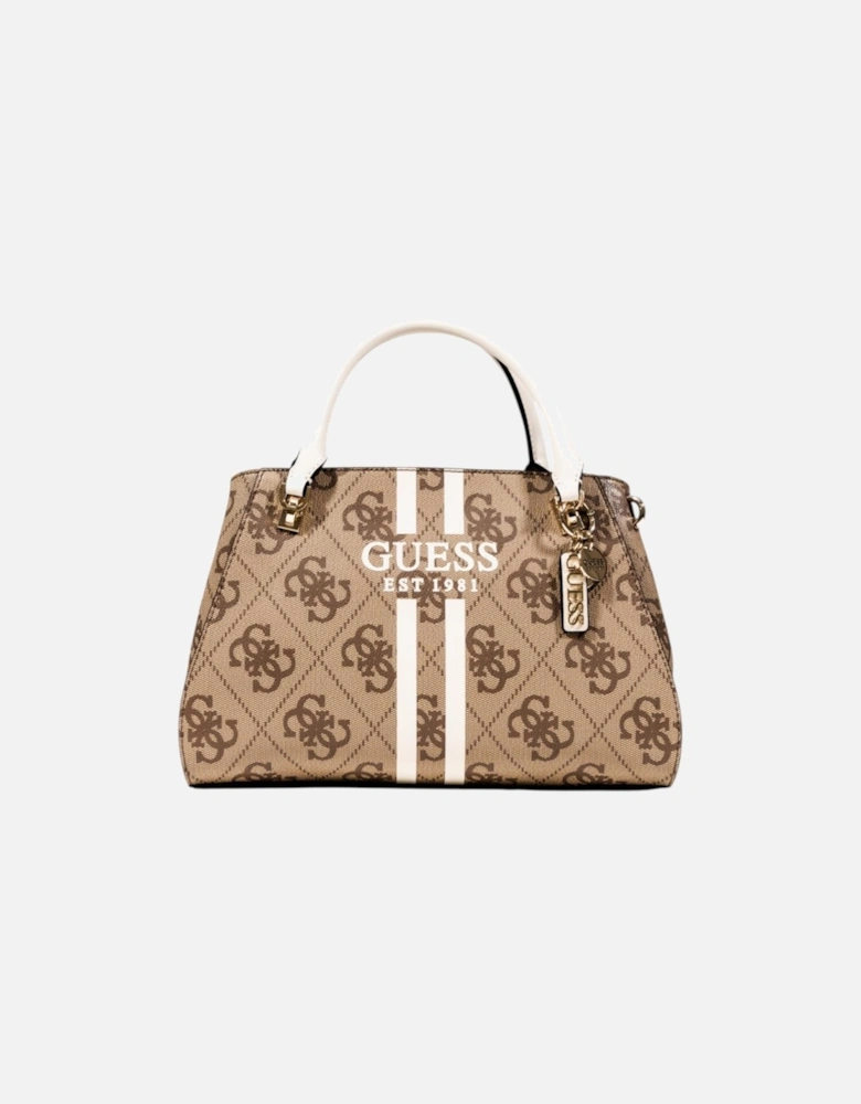 Handbag with Shoulder Strap and Zip Closure Women - Beige Bags