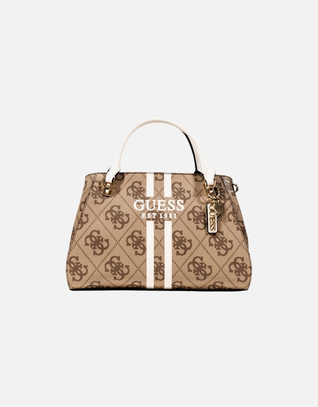 Handbag with Shoulder Strap and Zip Closure Women - Beige Bags, 4 of 3