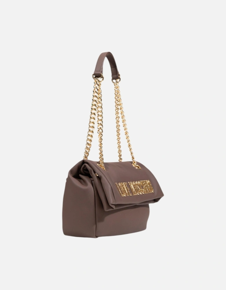 Stylish Handbag with Automatic Button Fastening Women - Brown Bags