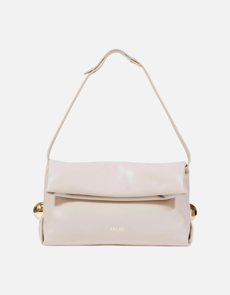 Handbag with Automatic Button Fastening Women - Beige Bags