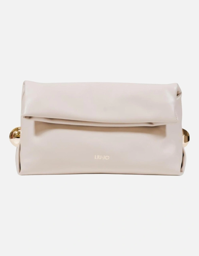 Handbag with Automatic Button Fastening Women - Beige Bags