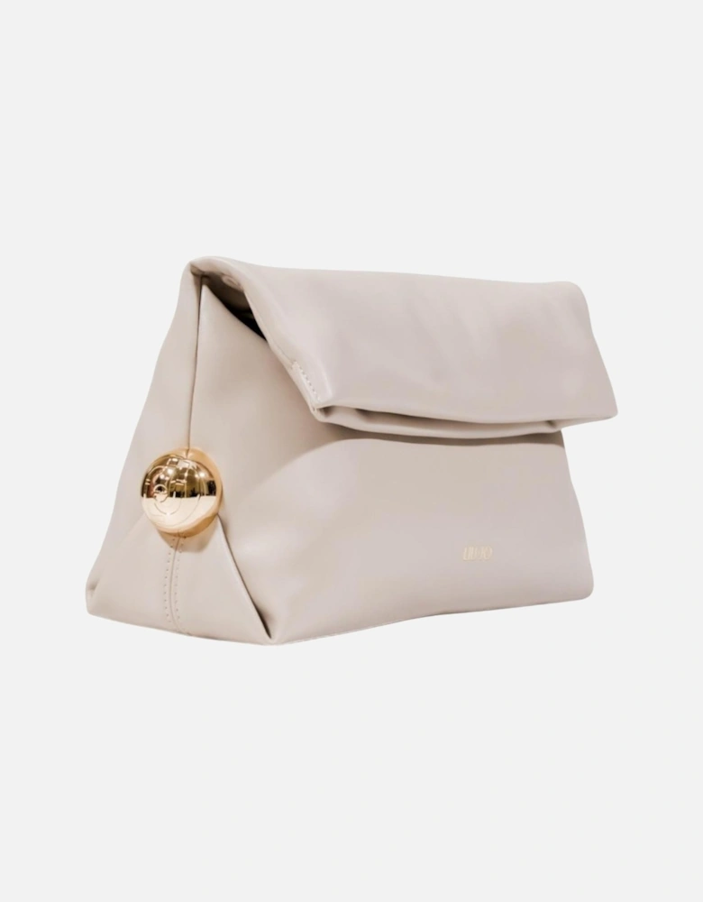 Handbag with Automatic Button Fastening Women - Beige Bags