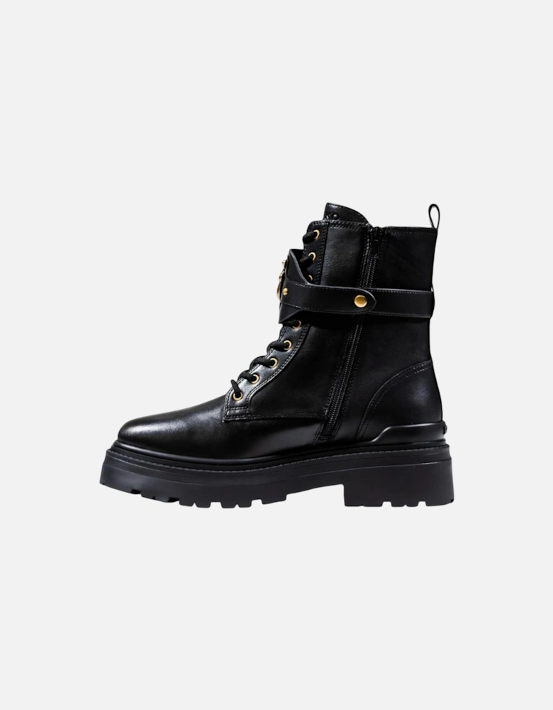 Ankle Boots with Zip and Round Toe Women - Black