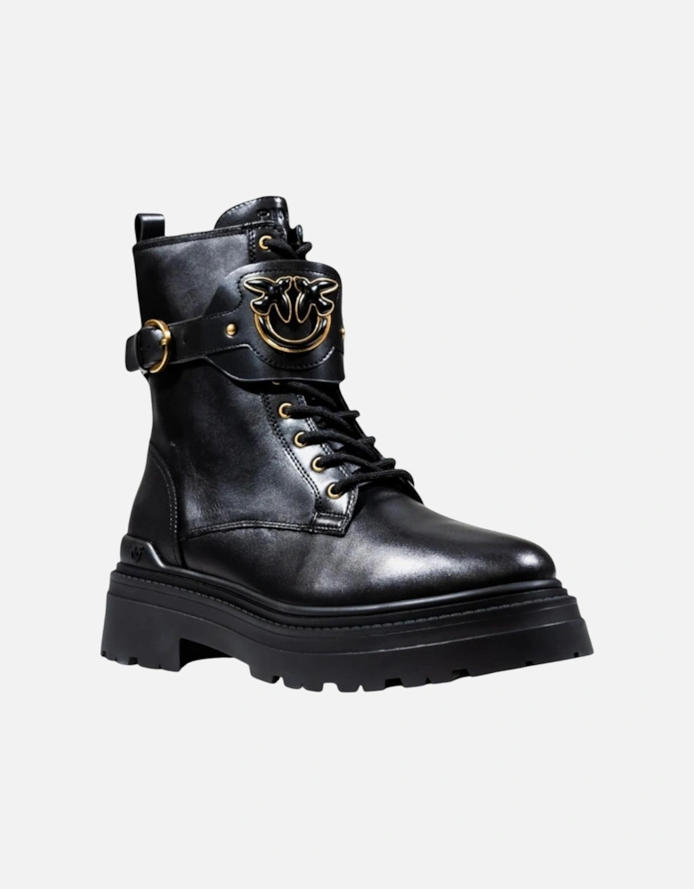 Ankle Boots with Zip and Round Toe Women - Black