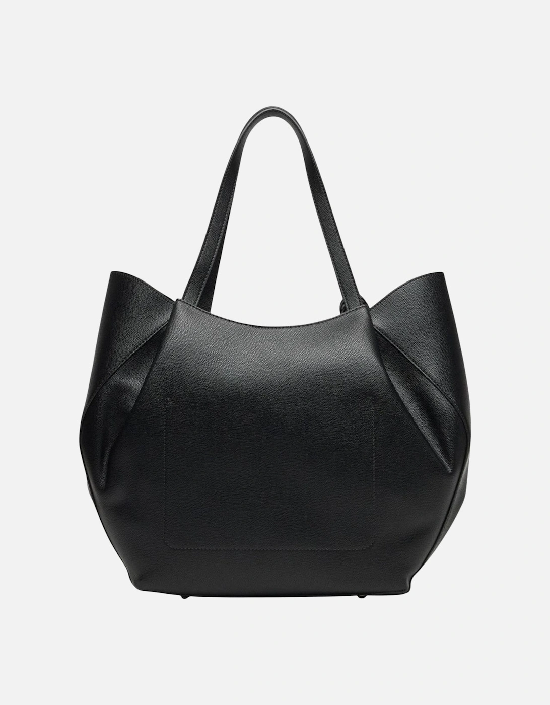Handbag with Button Fastening and Inside Pocket Women - Black Bags
