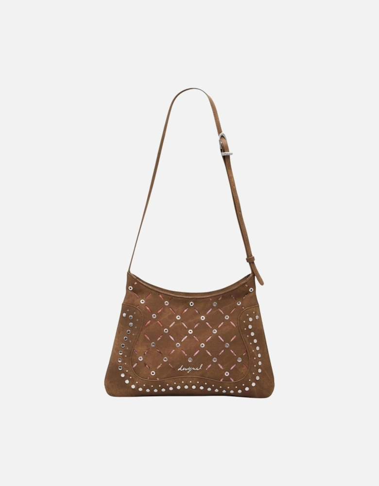 Shoulder Bag with Zip and Inside Pocket Women - Beige