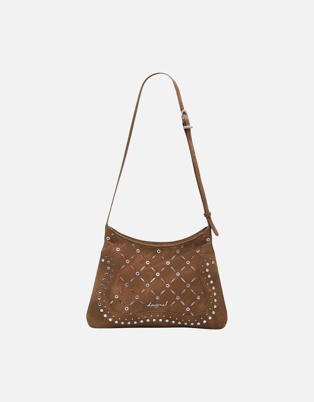 Shoulder Bag with Zip and Inside Pocket Women - Beige, 4 of 3