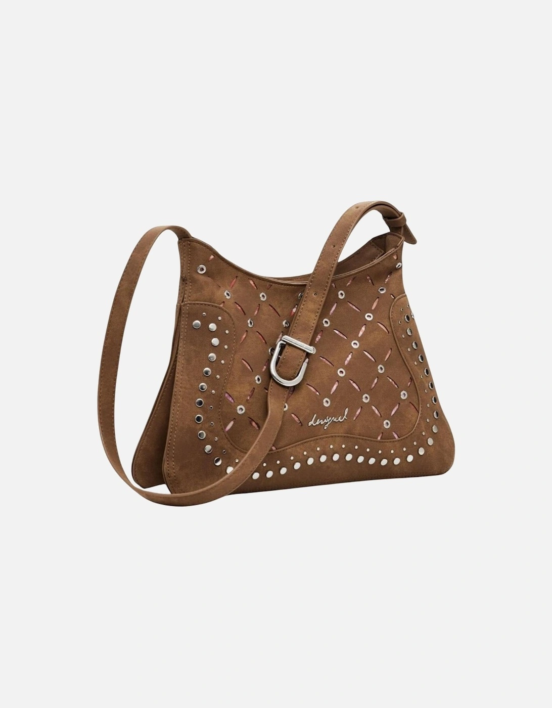 Shoulder Bag with Zip and Inside Pocket Women - Beige