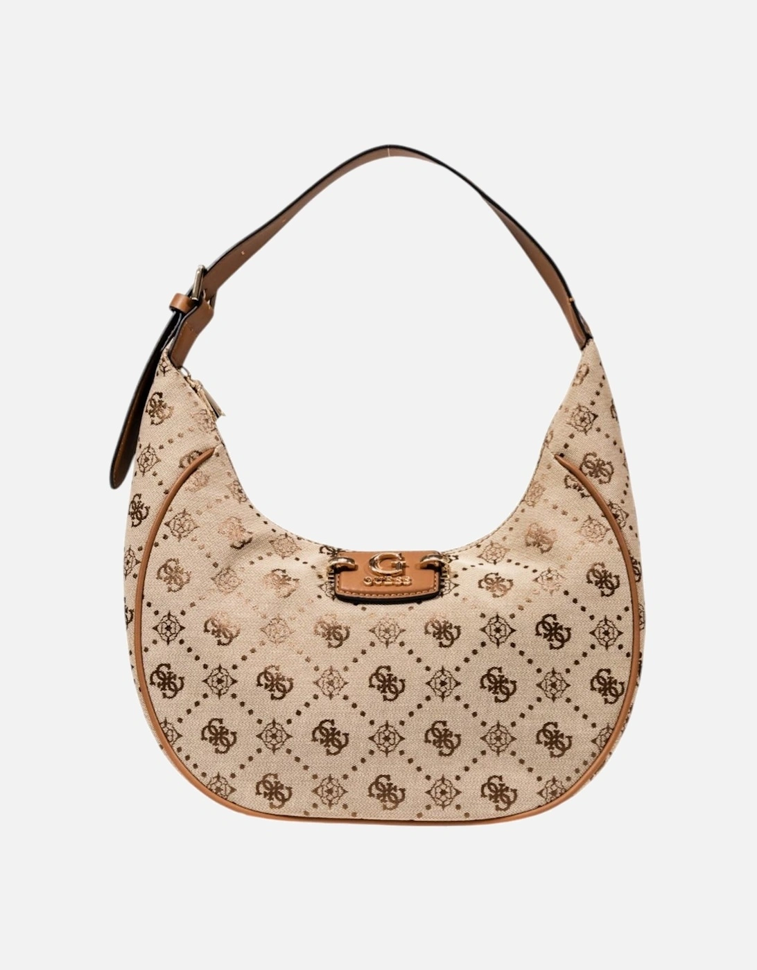 Printed Handbag with Zip and Multiple Pockets Women - Beige Bags, 4 of 3
