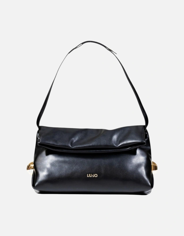 Handbag with Automatic Button Fastening Women - Black Bags