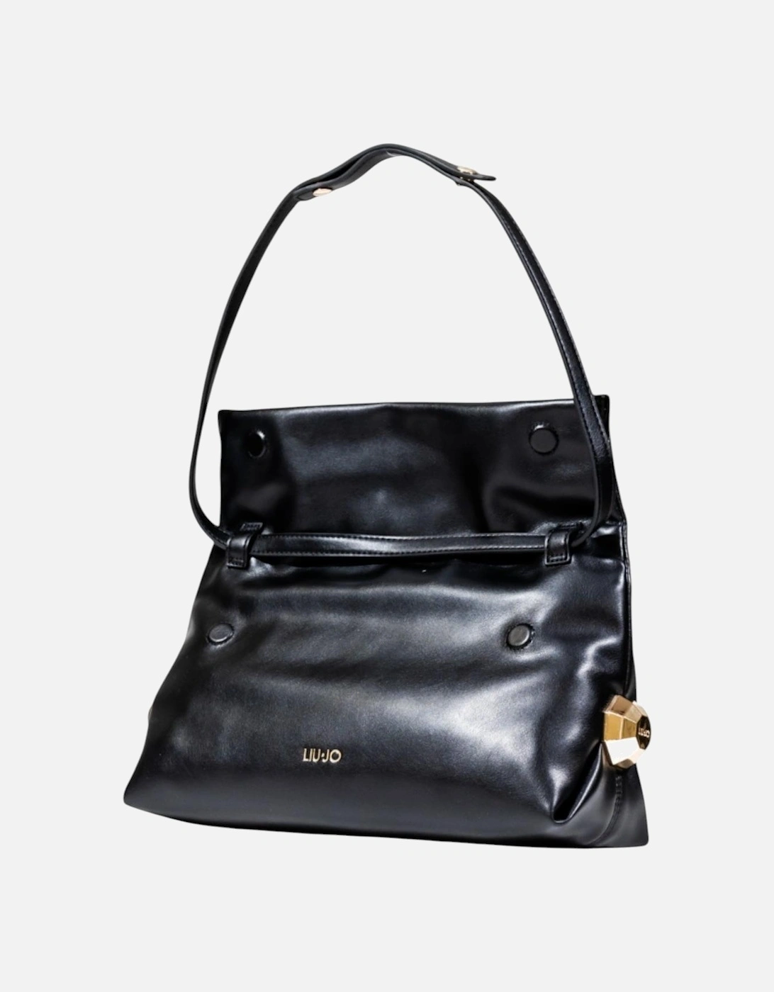 Handbag with Automatic Button Fastening Women - Black Bags