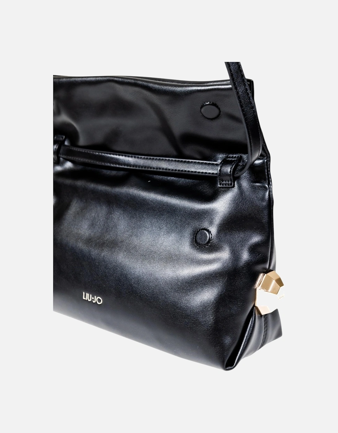 Handbag with Automatic Button Fastening Women - Black Bags