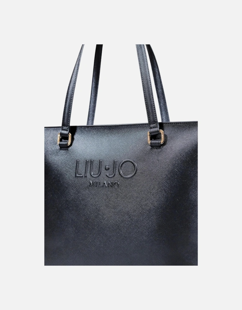 Handbag with Zip Fastening and Inside Pocket Women - Black Bags