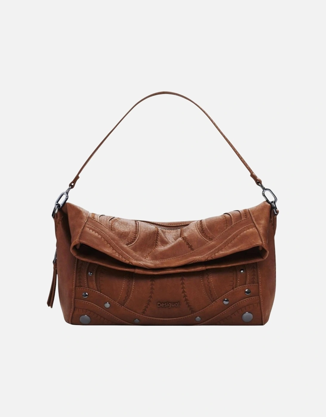 Handbag with Shoulder Strap and Inside Pocket Women - Brown Bags, 4 of 3