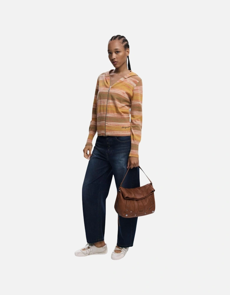 Handbag with Shoulder Strap and Inside Pocket Women - Brown Bags