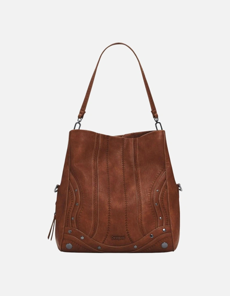 Handbag with Shoulder Strap and Inside Pocket Women - Brown Bags