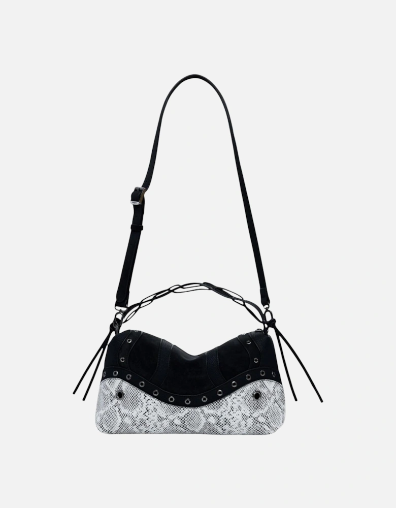 Handbag with Zip and Shoulder Strap Women - Black Bags