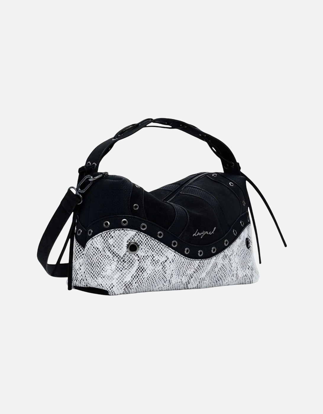 Handbag with Zip and Shoulder Strap Women - Black Bags