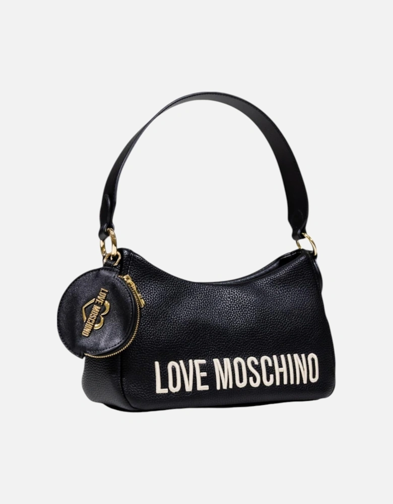 Printed Handbag with Zip and Inside Pocket Women - Black Bags