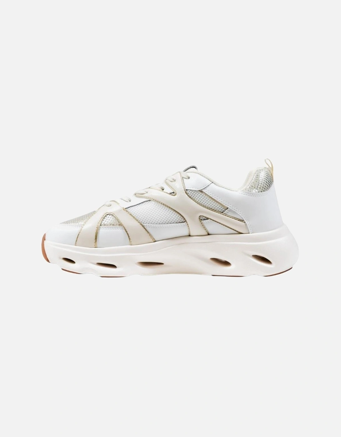 Slip-On Sporty Leather Sneakers Women - White
