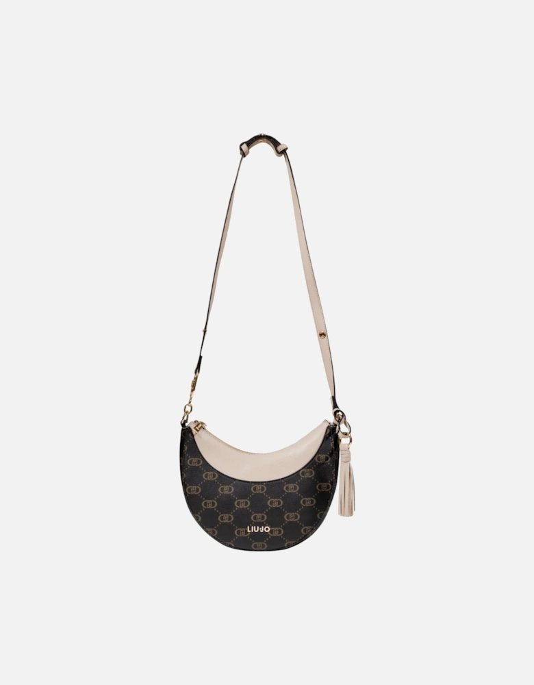 Zip Fastening Shoulder Bag with Inside Pocket Women - Brown