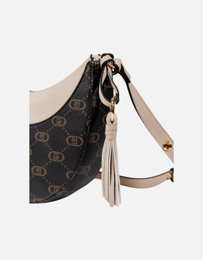 Zip Fastening Shoulder Bag with Inside Pocket Women - Brown