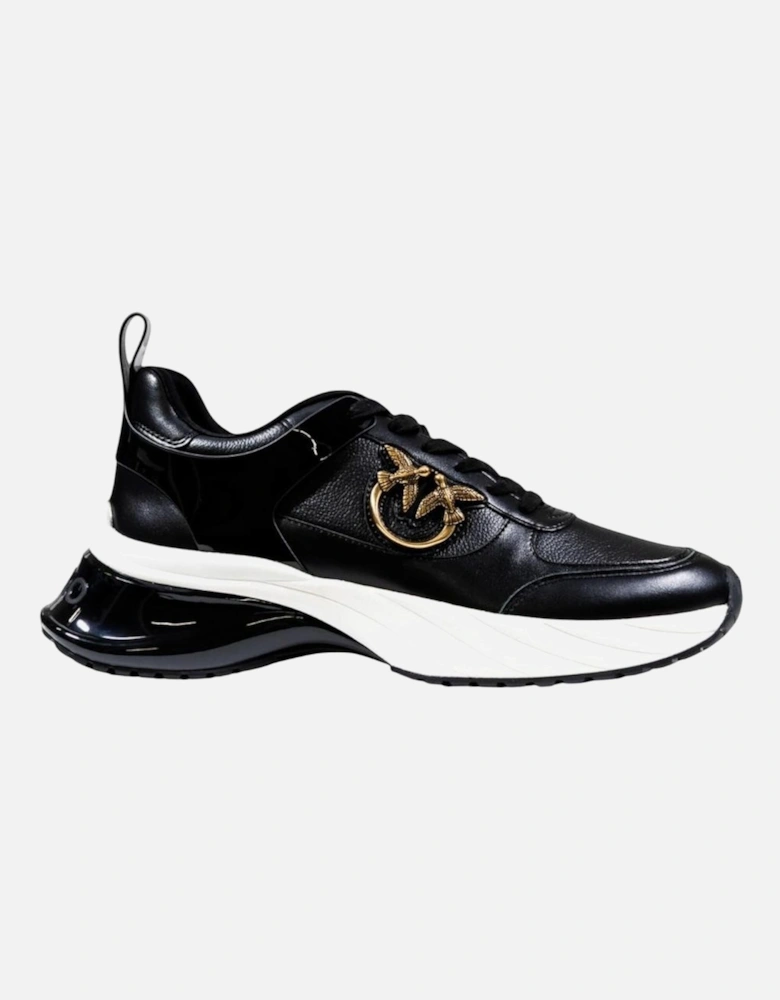 Lace-Up Leather Slip-On Sneakers Women - Black