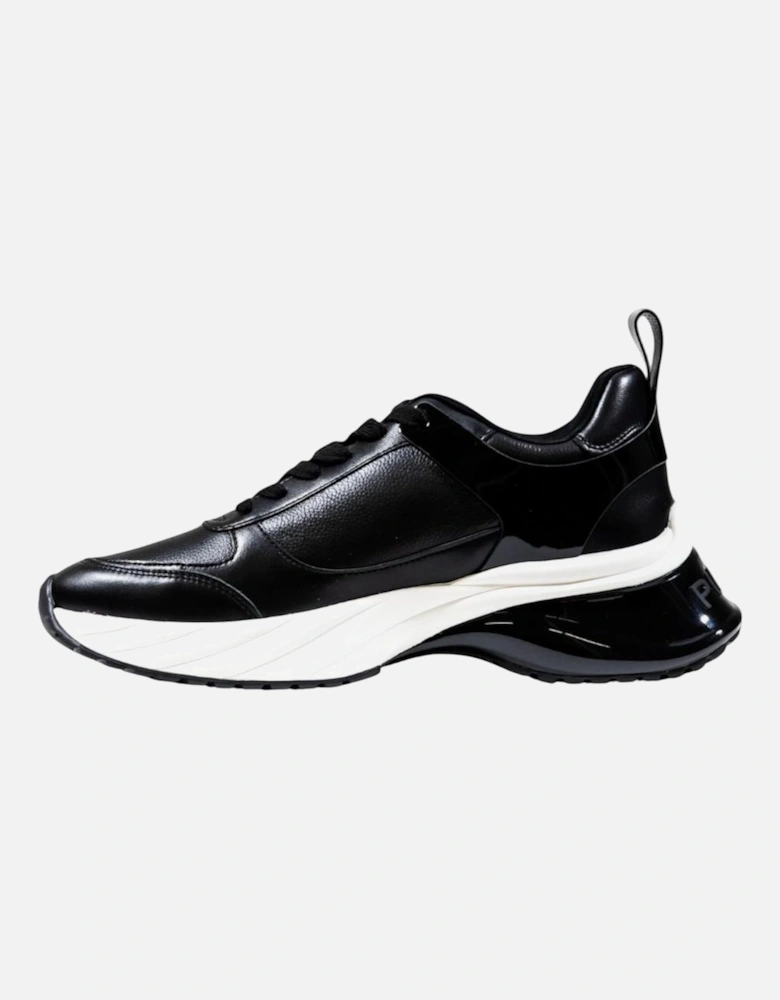 Lace-Up Leather Slip-On Sneakers Women - Black