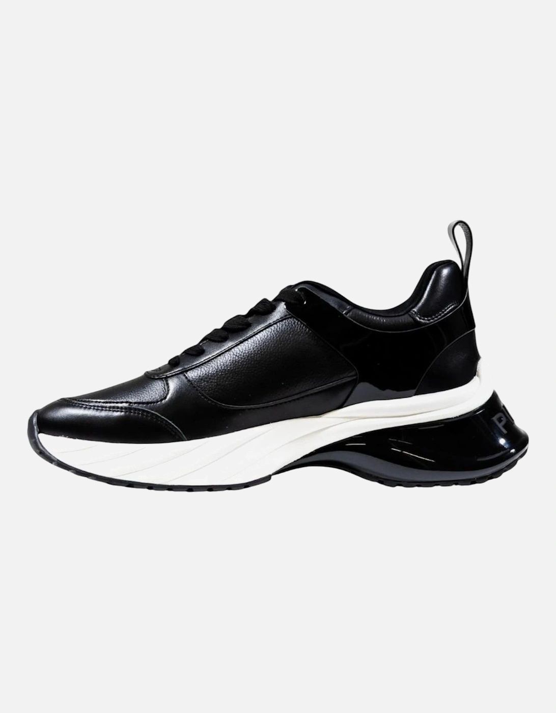 Lace-Up Leather Slip-On Sneakers Women - Black