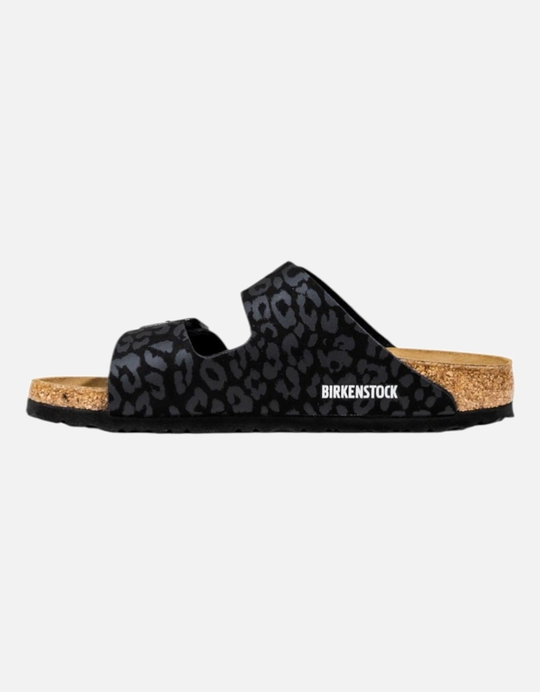 Leopard Pattern Buckle Slippers Women - Black