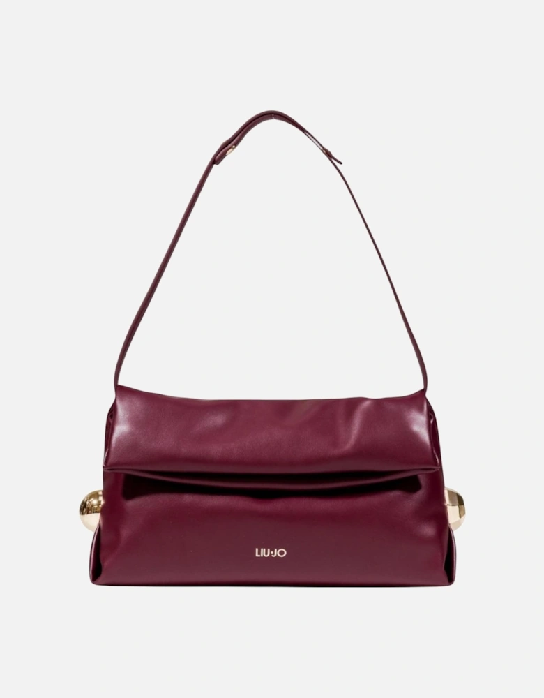 Handbag with Automatic Button Fastening Women - Bordeaux Bags